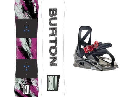 Burton Grom Junior Snowboard and Grom Snowboard Bindings 2025 For Discount