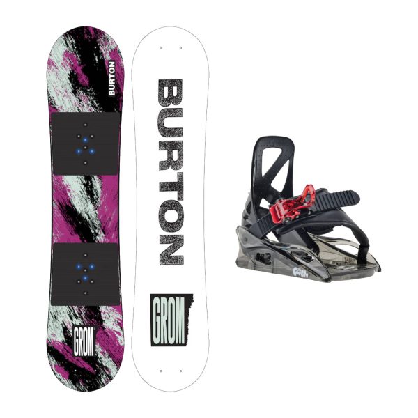 Burton Grom Junior Snowboard and Grom Snowboard Bindings 2025 For Discount