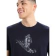 Icebreaker Tech Lite II Skiing Yeti Mens SS Tee Cheap