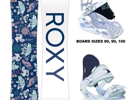 Roxy Poppy Kids Snowboard Package 2024 For Sale