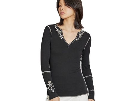 Alp N Rock Flora Womens Henley Shirt 2024 Fashion