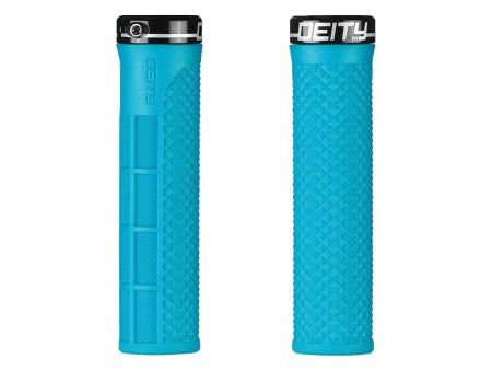 Deity, LockJaw, Grips, 132mm, Turquoise, Pair Discount