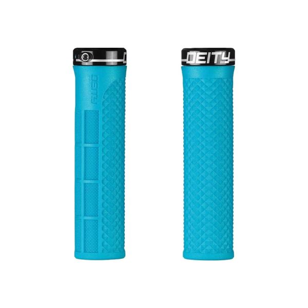 Deity, LockJaw, Grips, 132mm, Turquoise, Pair Discount