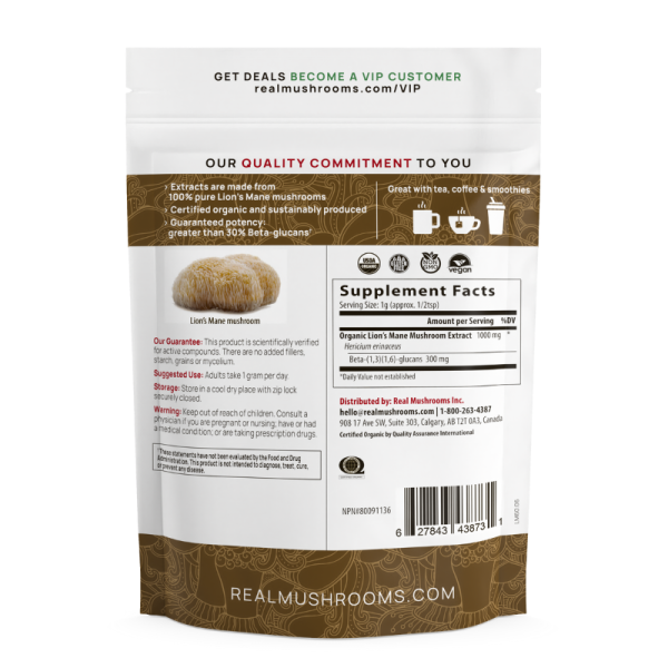 Organic Lion’s Mane Mushroom Powder for Pets Sale